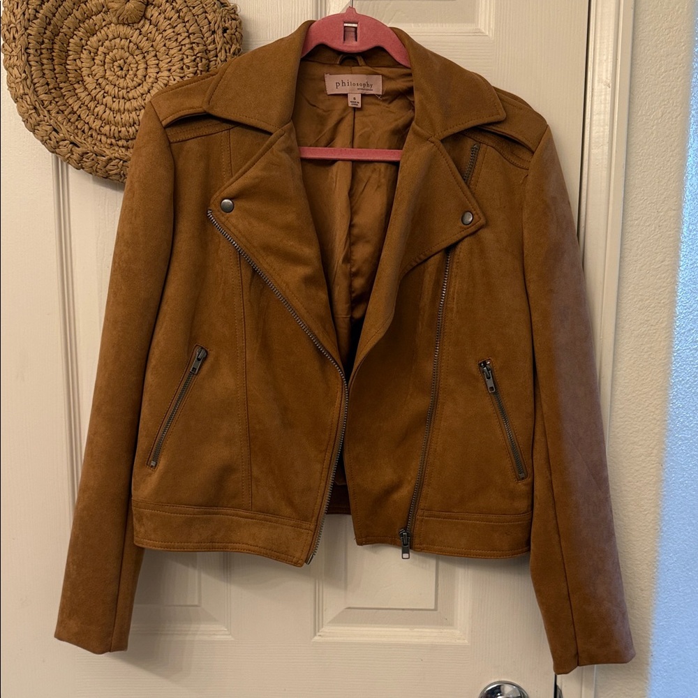 Philosophy Moto Jacket Faux Suede